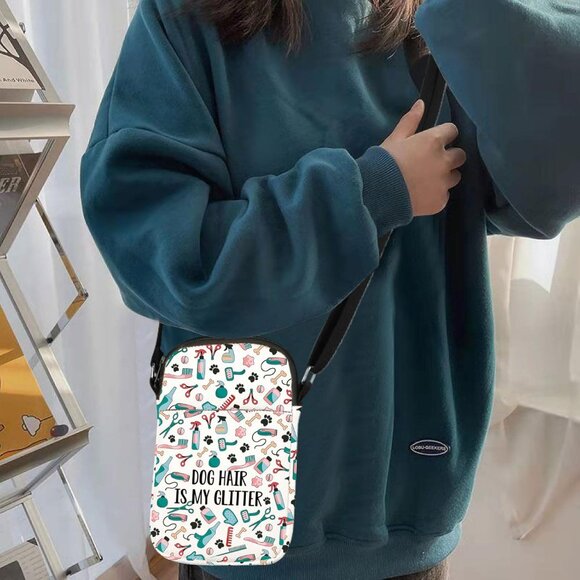 Waterproof Canvas Crossbody Bag for Dog Lovers - Easy to Carry and Clean - Picture 6 of 8